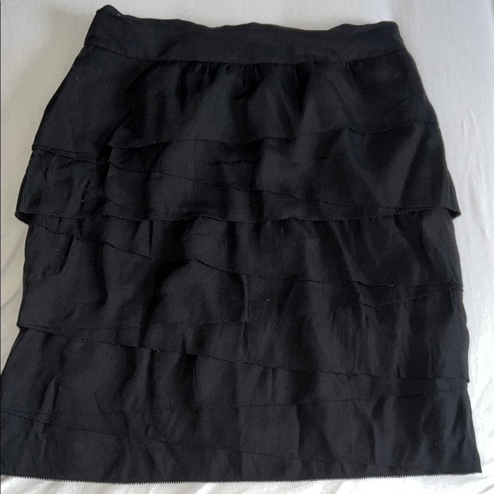 Elegant Black Tiered Skirt